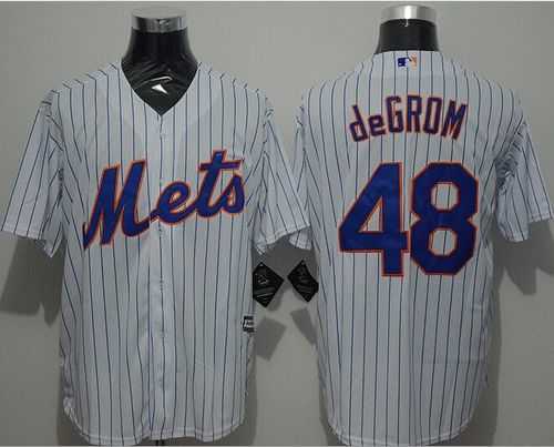 New York Mets #48 Jacob DeGrom White(Blue Strip) New Cool Base Stitched MLB Jersey,We sell and wholesale New York Mets #48 Jacob DeGrom White(Blue Strip) New Cool Base Stitched MLB Jersey on line form chian!